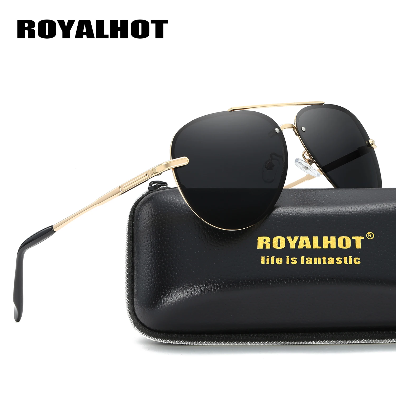 RoyalHot мужские женские поляризационные сплав овальная оправа солнцезащитные очки