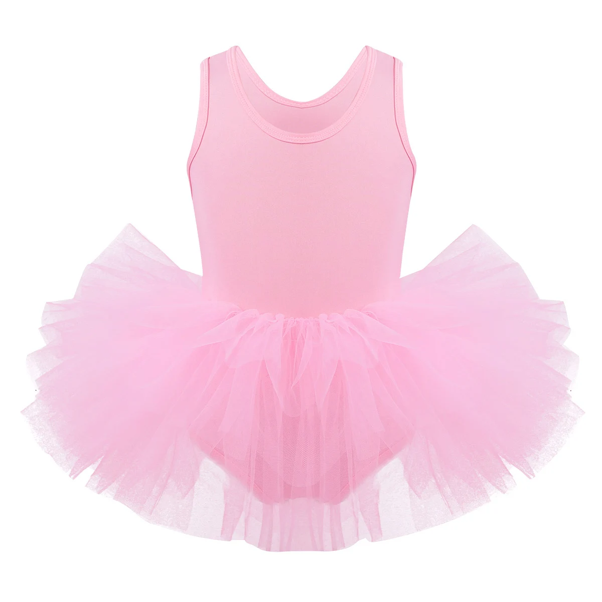 Детское платье-пачка для балерины Тюлевое трико без рукавов с юбкой