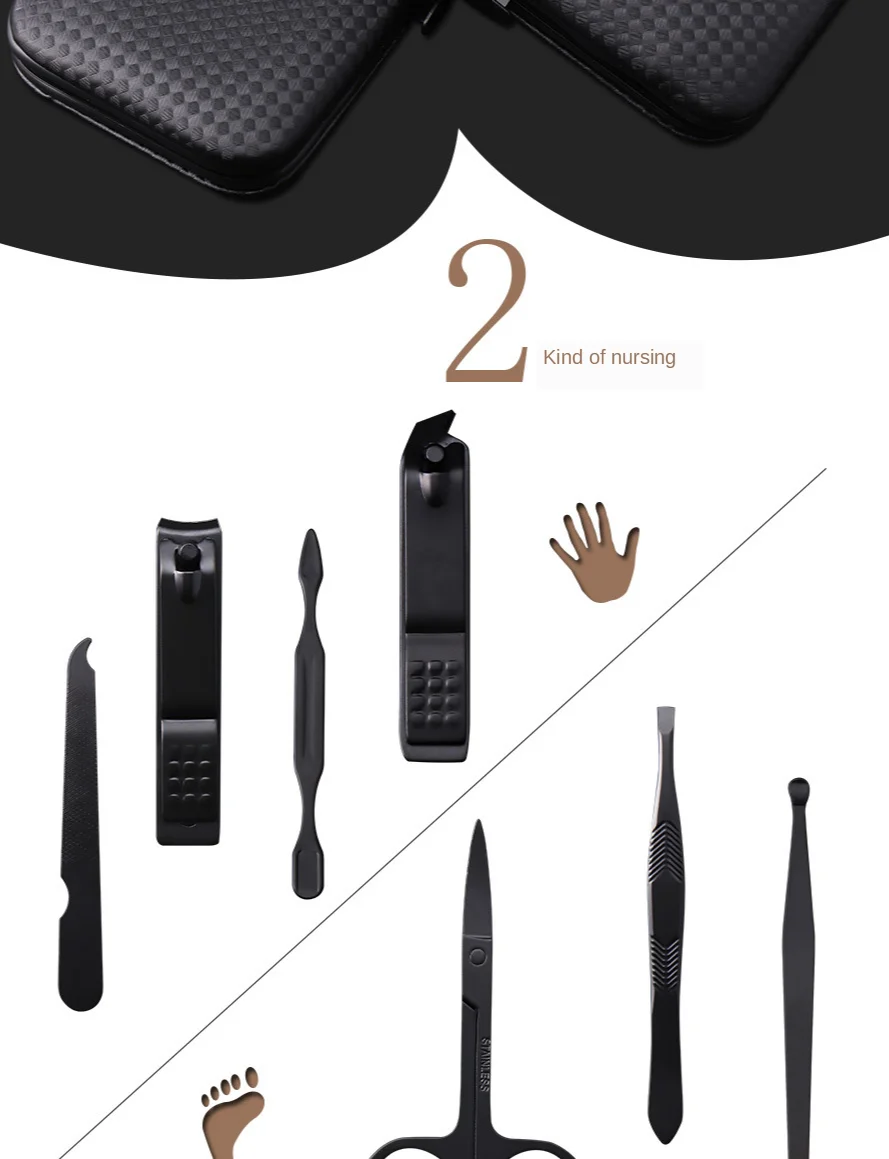 7 шт. многофункциональный набор кусачек для ногтей портативный дорожный из