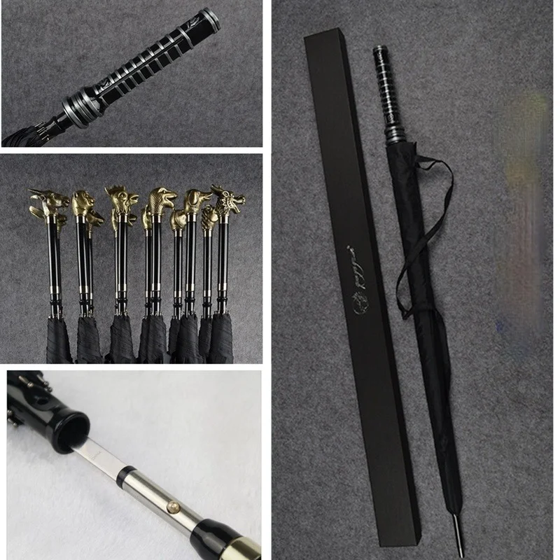 Economici Ombrello Per Adulti Antivento Manico Lungo Spada Protezione Uv Ombrello Grande Moda Sombrilla Playa Per Esterni Attrezzatura Da Pioggia BD50UU