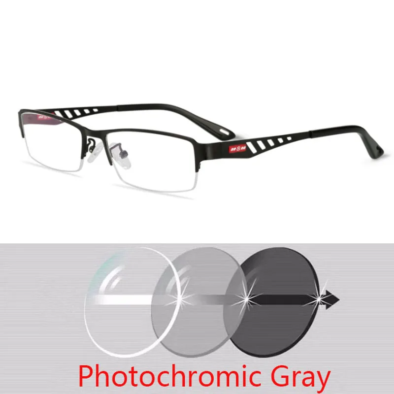 Photochromic Eye Glasses Men Women Myopia Eyeglasses Finished Glasses Students Short Sight Eyewear 0 -0.5 -1 -1.25 -1.5 -1.75 -6
