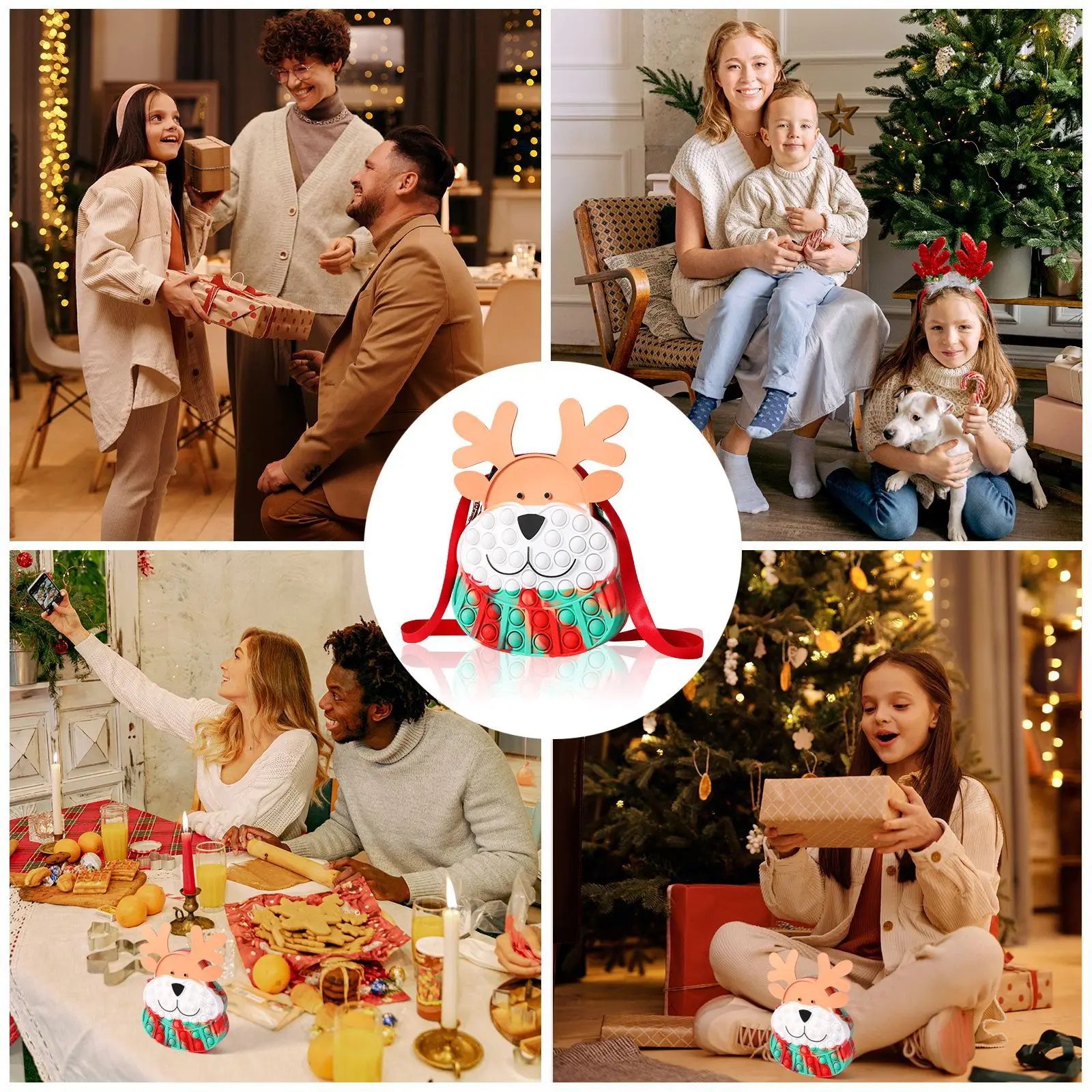 Kawaii детская сумка сжимаемые сумки пуш-чехол популярная пузырьковая силиконовая