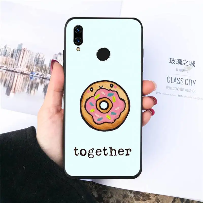 

Milk Biscuits Couple best friend Phone Case For Huawei honor Mate P 10 20 30 40 i 9 8 pro x Lite smart 2019 nova 5t funda coque