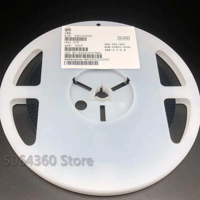 3000 шт. полный катушка 0402 SMD LED светодиод теплый белый красный зеленый голубой
