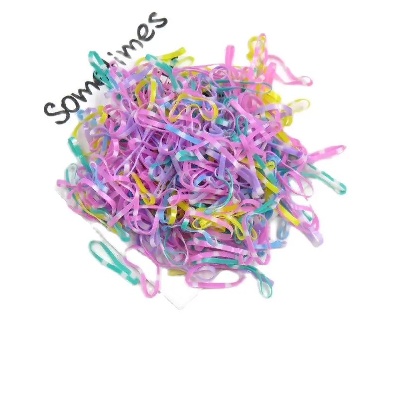 Около 1000 шт./лот Модные Разноцветные смешанные эластичные повязки для волос
