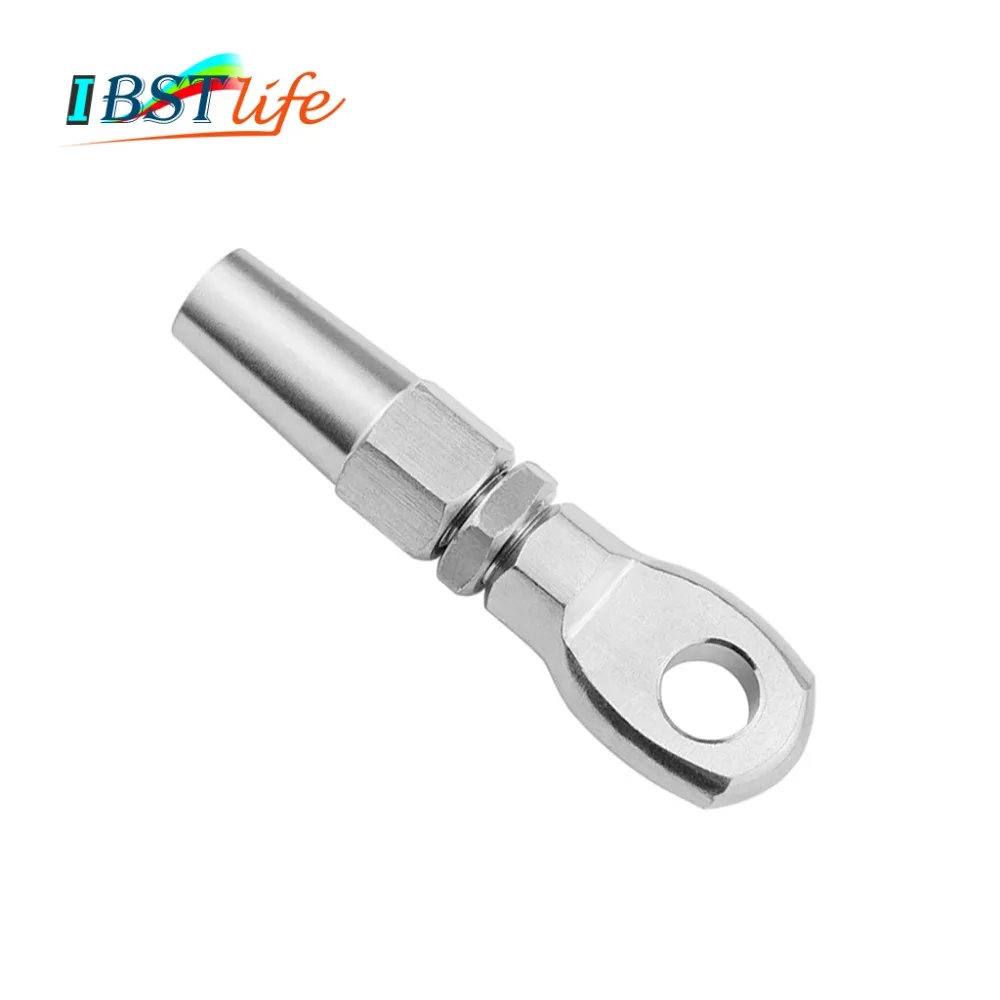 

Marine Grade 316 Stainless Steel 6mm Swageless Eye Terminal Wire Cable Rope DIY Fitting Rigging Hardware Balustrade kit