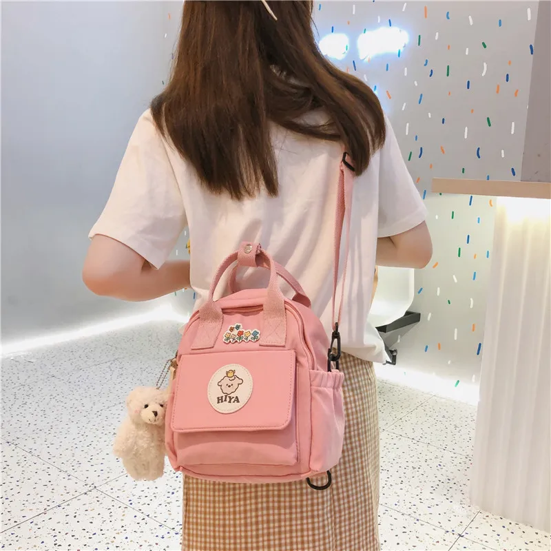 

Трендовая женская сумка через плечо Ins, многофункциональные сумки для женщин, Корейский Японский Школьный ранец в стиле Харадзюку, маленька...
