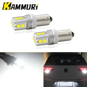 аксессуары для авто Ксеноновые белые светодиодные лампы Bay9s H21W 64136 без ошибок для для автомобиля Volkswagen VW Golf MK7 GTD GTI R TSI, светодиодсветодиодный фонари заднего хода