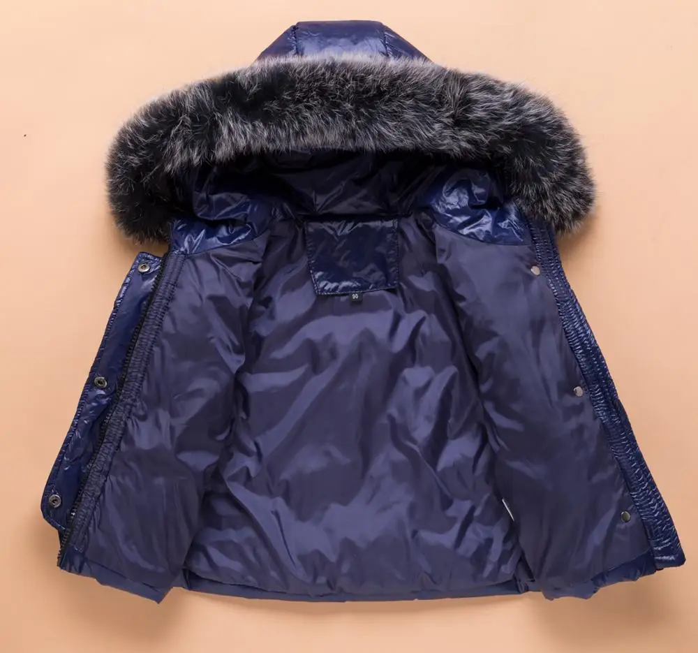 IYEAL на температуру 30 градусов детская зимняя одежда Комплекты с большим меховым