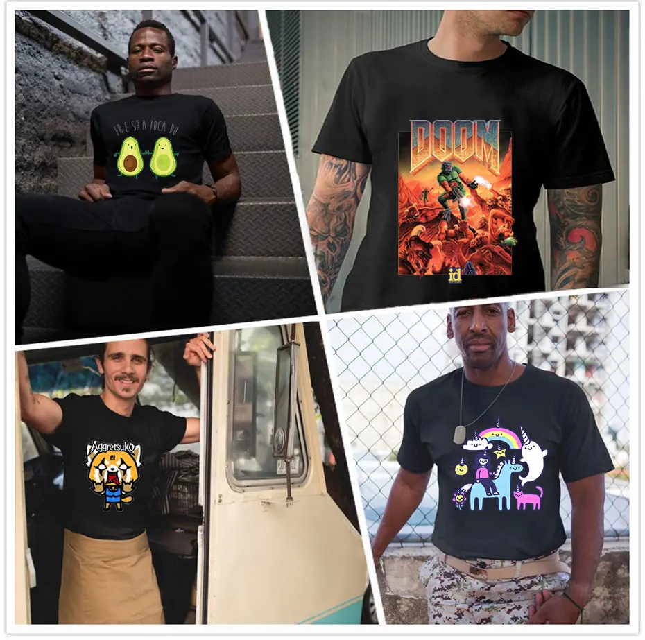 Picture Custom Doom II Hell On Earth 1994 T Shirt For Male Summer Cool Man Cotton T Shirt S-6XL