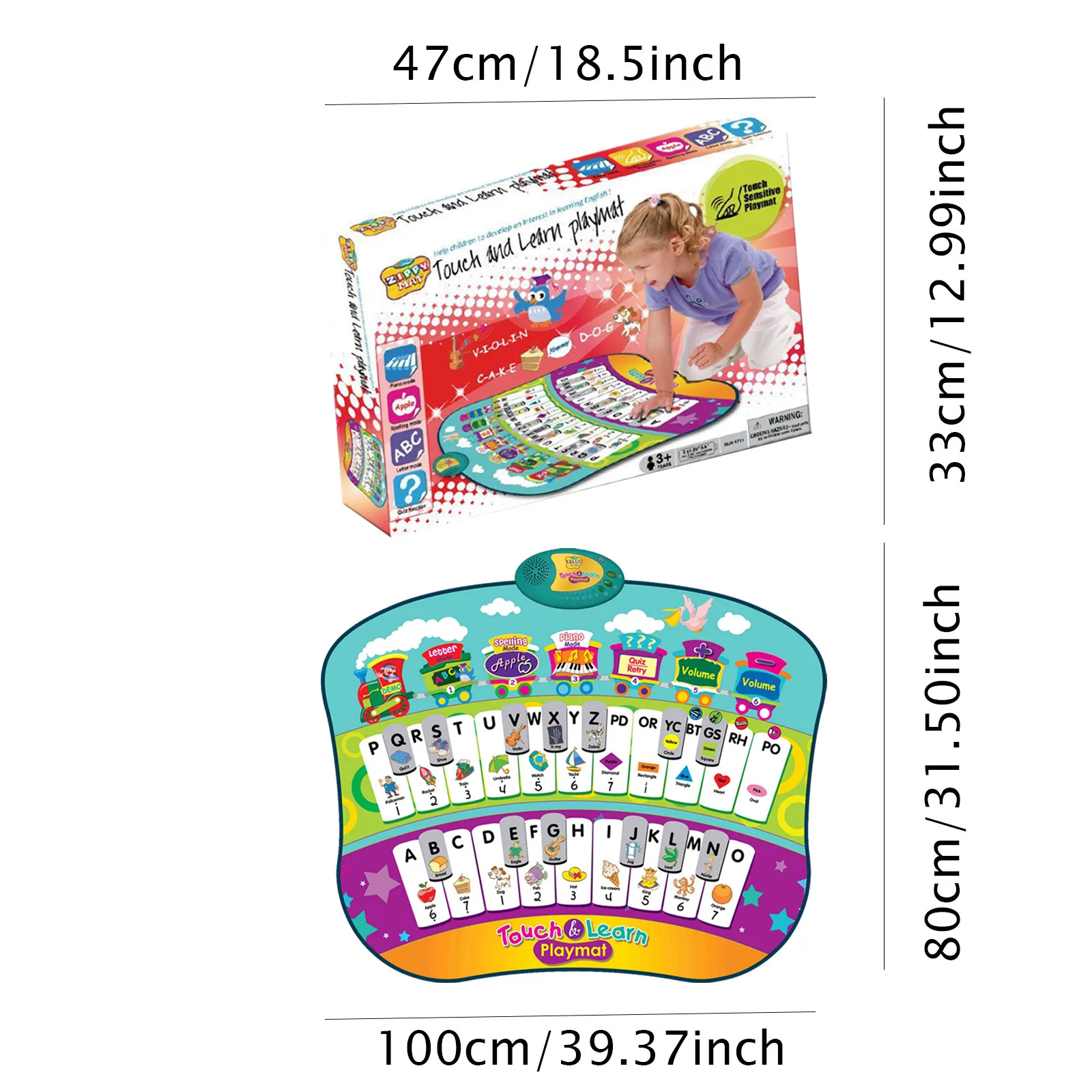 

Music Mat For Kids Play Keyboard Musical Music Singing Gym Carpet Mat Dancing Rug Best Kids Baby Gift Indoor Educational Toys