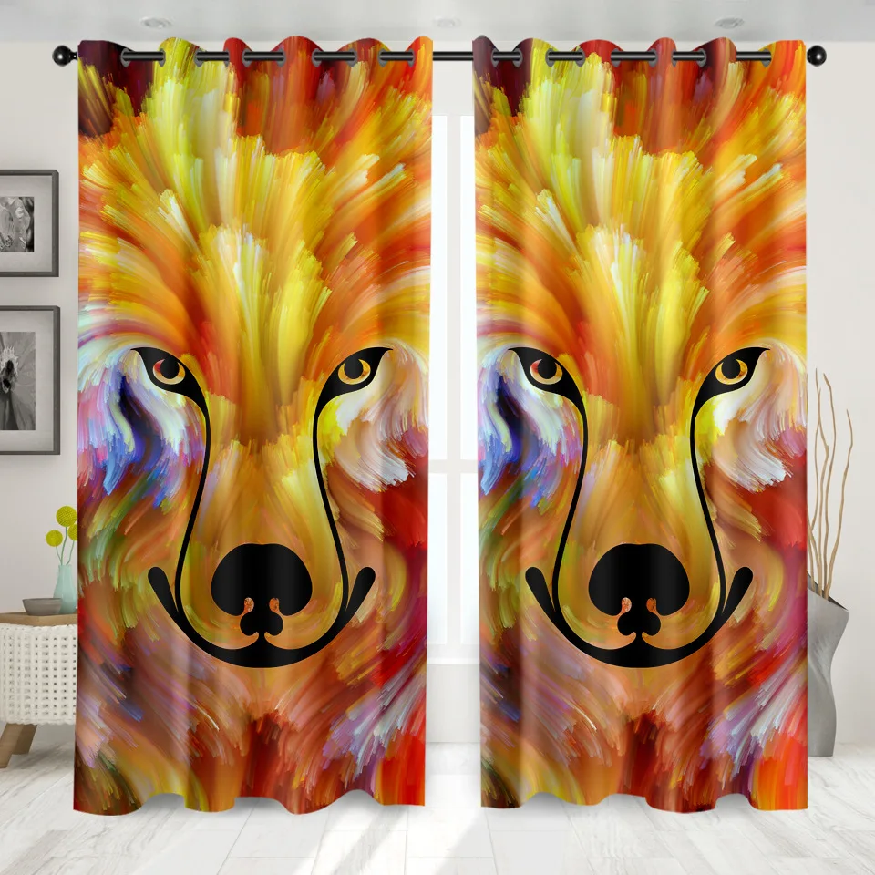 Декоративные затемняющие шторы для гостиной и спальни SOFTBATF с изображением