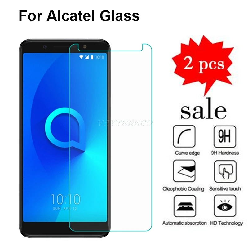 

2Pcs Screen Protector For Alcatel 1 1X 1C 2019 5033D 5059D 5009D 5009A Tempered Glass For Alcatel 1S 5024D Protective Phone Film