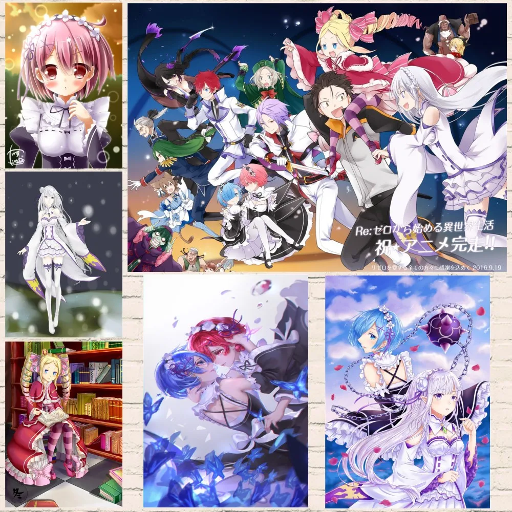 

5D Diamond Painting Re:Life In A Different World From Zero Poster Anime Diamond Embroidery Home Decoration Art Gift