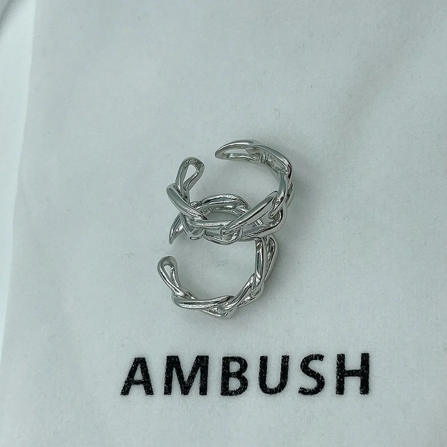 

AMBUSH Ring Sterling Silver Men Women Streetwear jewelry