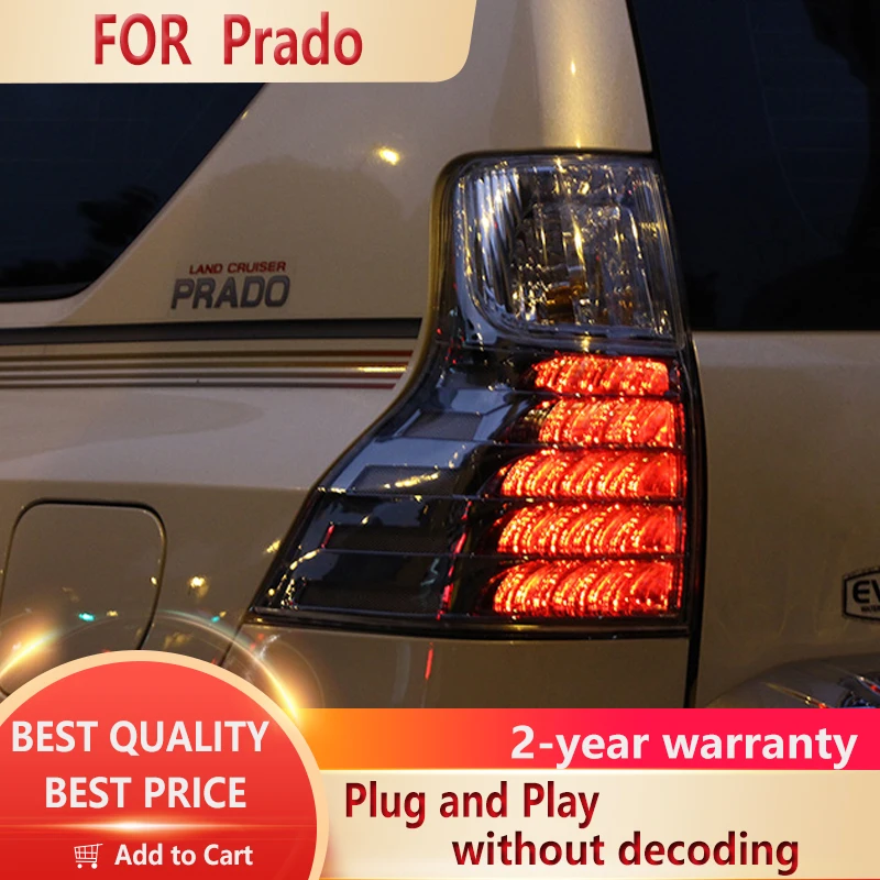 

Автомобильный Стайлинг, задний фонарь для Prado, задний фонарь s 2013-2017, светодиодный задний фонарь в сборе, дизайн Plug and Play