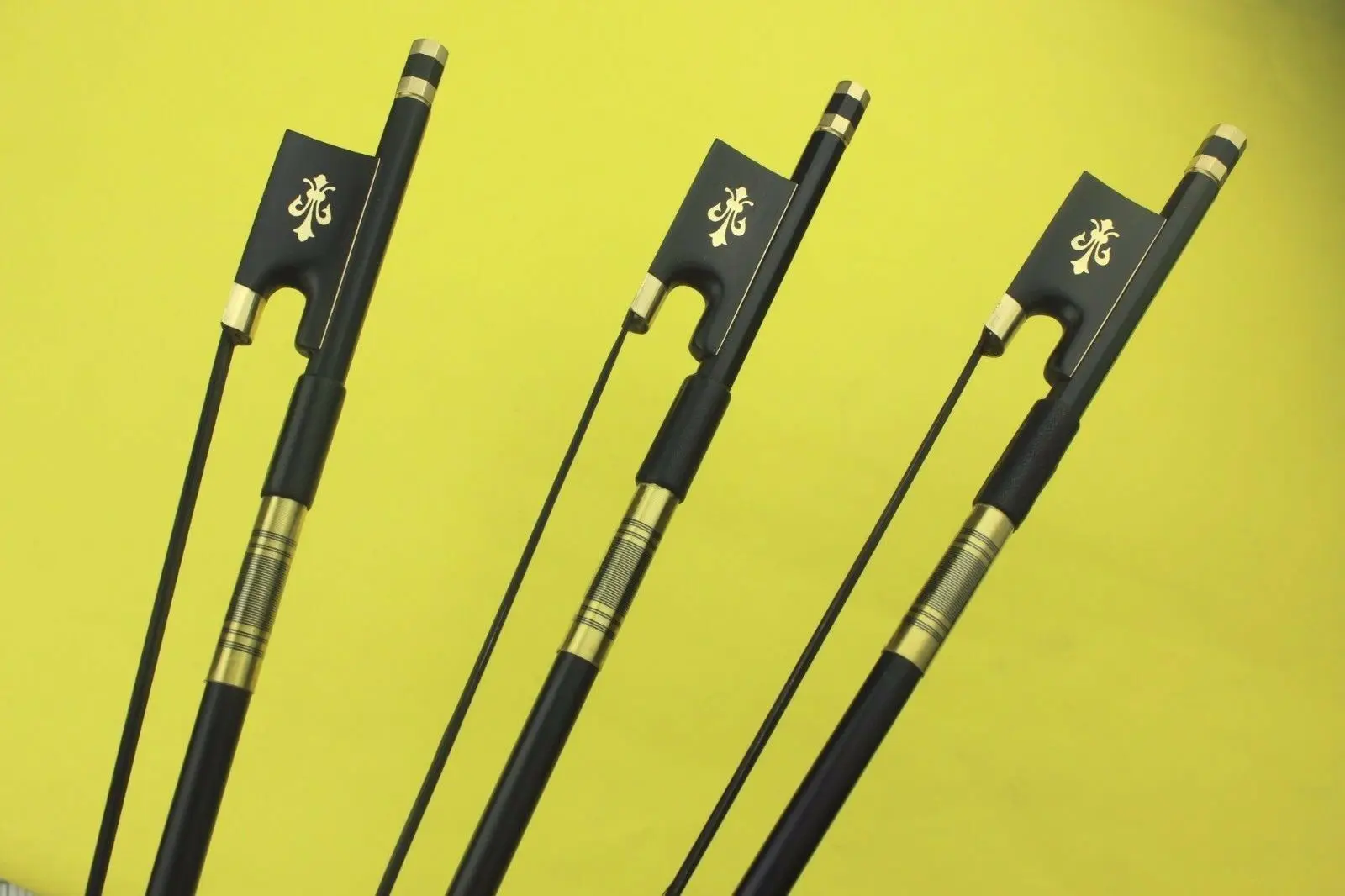 

3 шт. Новый профессиональный бант для скрипки из 4/4 углеродного волокна черный конский волос черная лягушка из Эбенового волокна