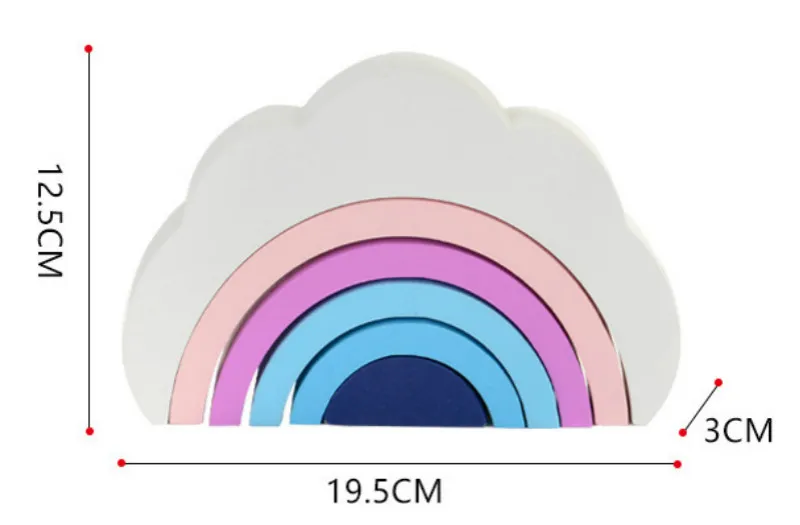 

Baby Stack Wooden Toys Rainbow Blocks Kids Creative Rainbow Building Blocks Wooden Toys for kids Montessori Educational Toys