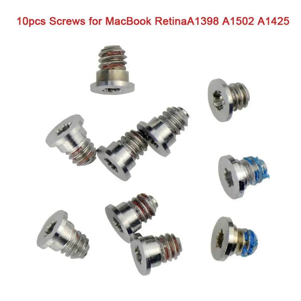 10pcs Screws For MacBook Pro Retina 13.3 inch 15.4 A1502 A1425 A1398 Bottom Back Case Cover | Компьютеры и офис