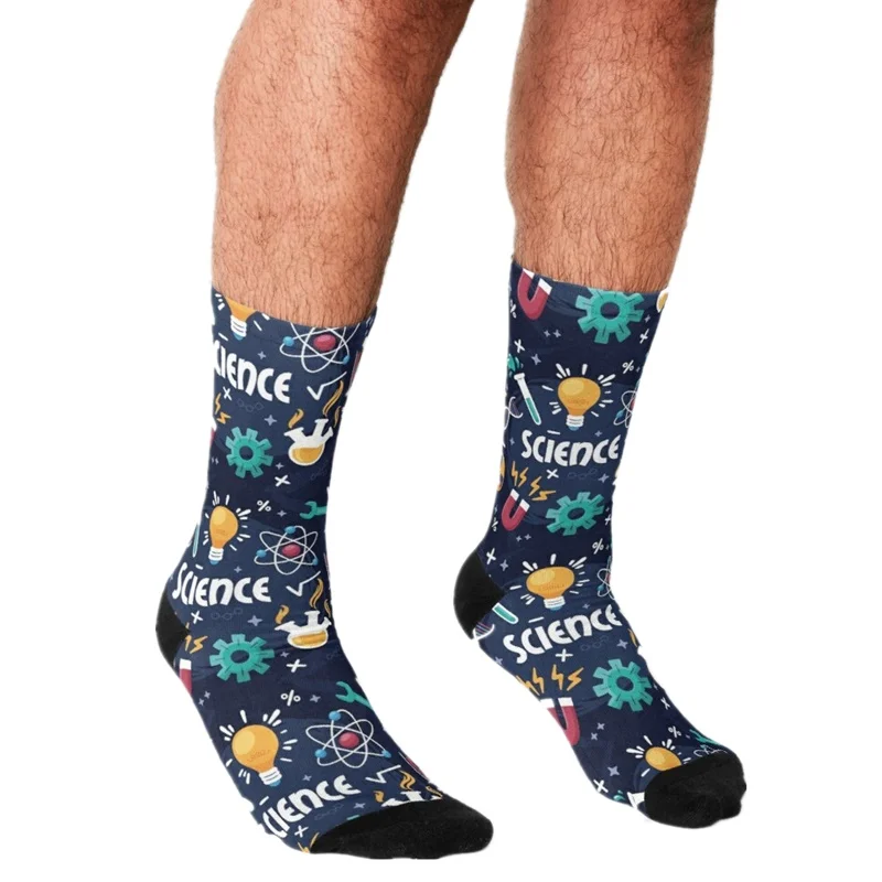 

2021 funny Socks Men harajuku Amazing Science Socks Printed Happy hip hop Men Socks Novelty Skateboard Crew Casual Crazy Socks