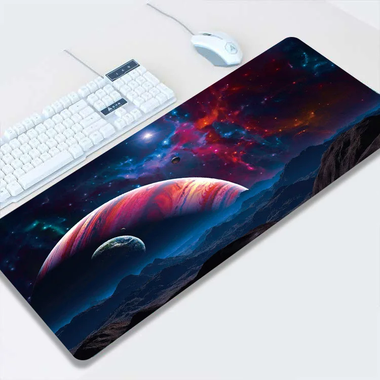 night sky mouse pad with sewn edges thermal transfer printed mice mat laptop notebook keyboard pad gaming accessories 2mm free global shipping