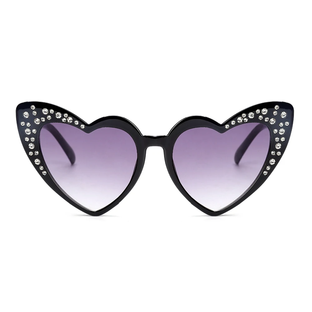 BINGKING/солнцезащитные очки в форме сердца для мальчиков и девочек стразы модные