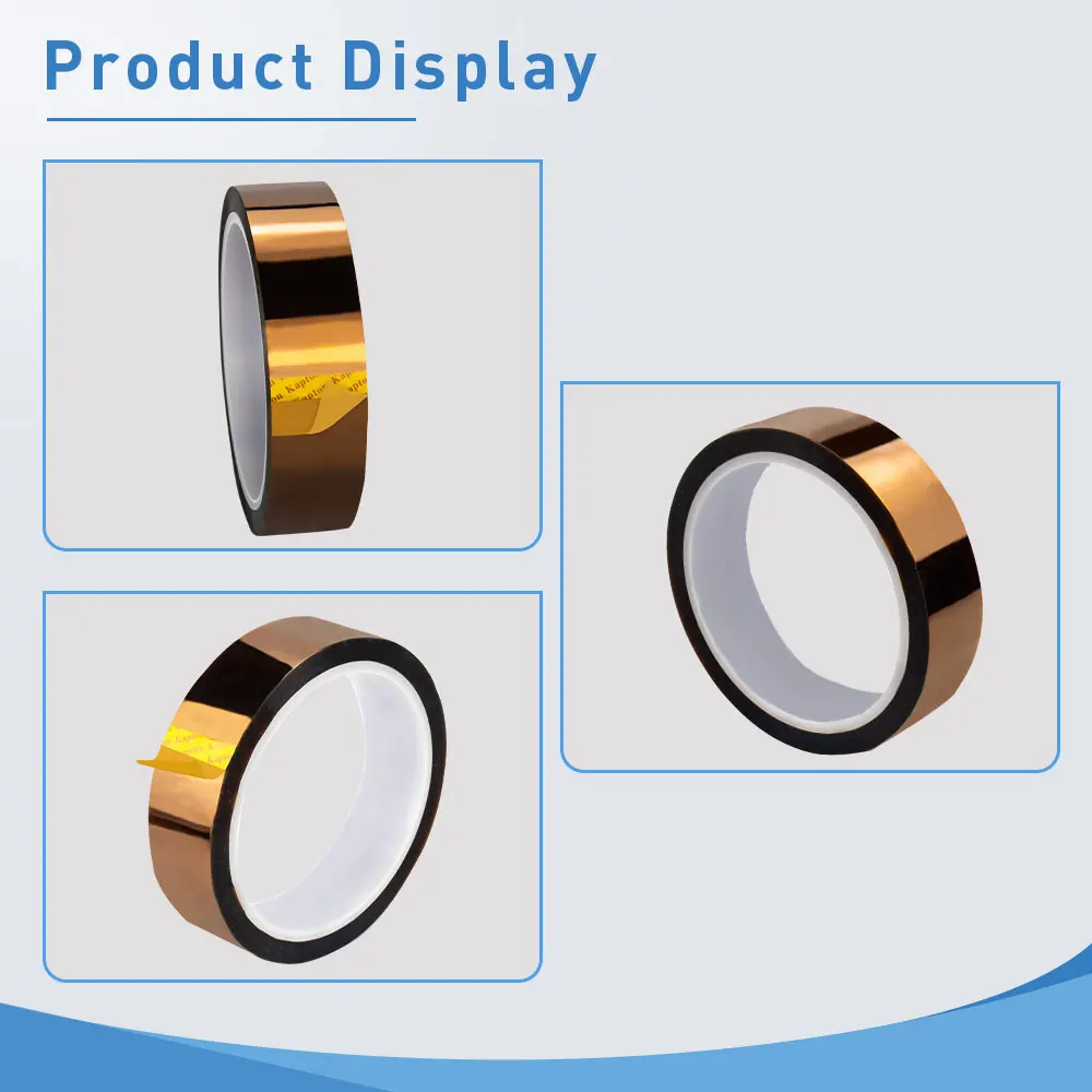 Labelwell 6mm Kapton tape 33m length high temperature heat resistant polyimide gold adhesive for 3pcs industrial | Компьютеры и офис