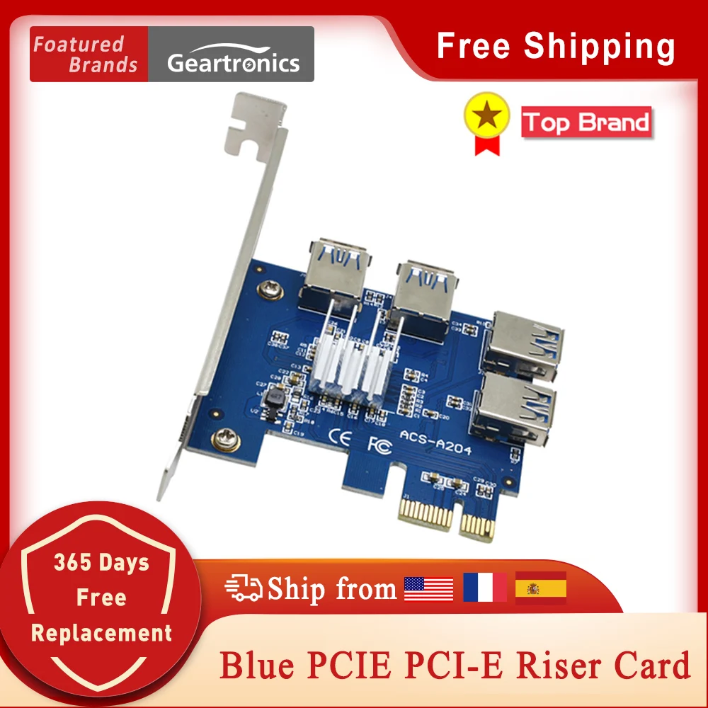 

Карта расширения PCIE PCI-E, 1-4 USB 3,0, 1 шт.