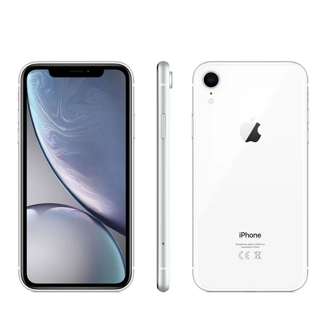 Белый Разблокированный Apple iPhone XR | 6," жидкий retina полностью ЖК-дисплей 64 Гб/128 ГБ/256 ГБ rom 4G Lte Apple смартфон - Цвет: Белый