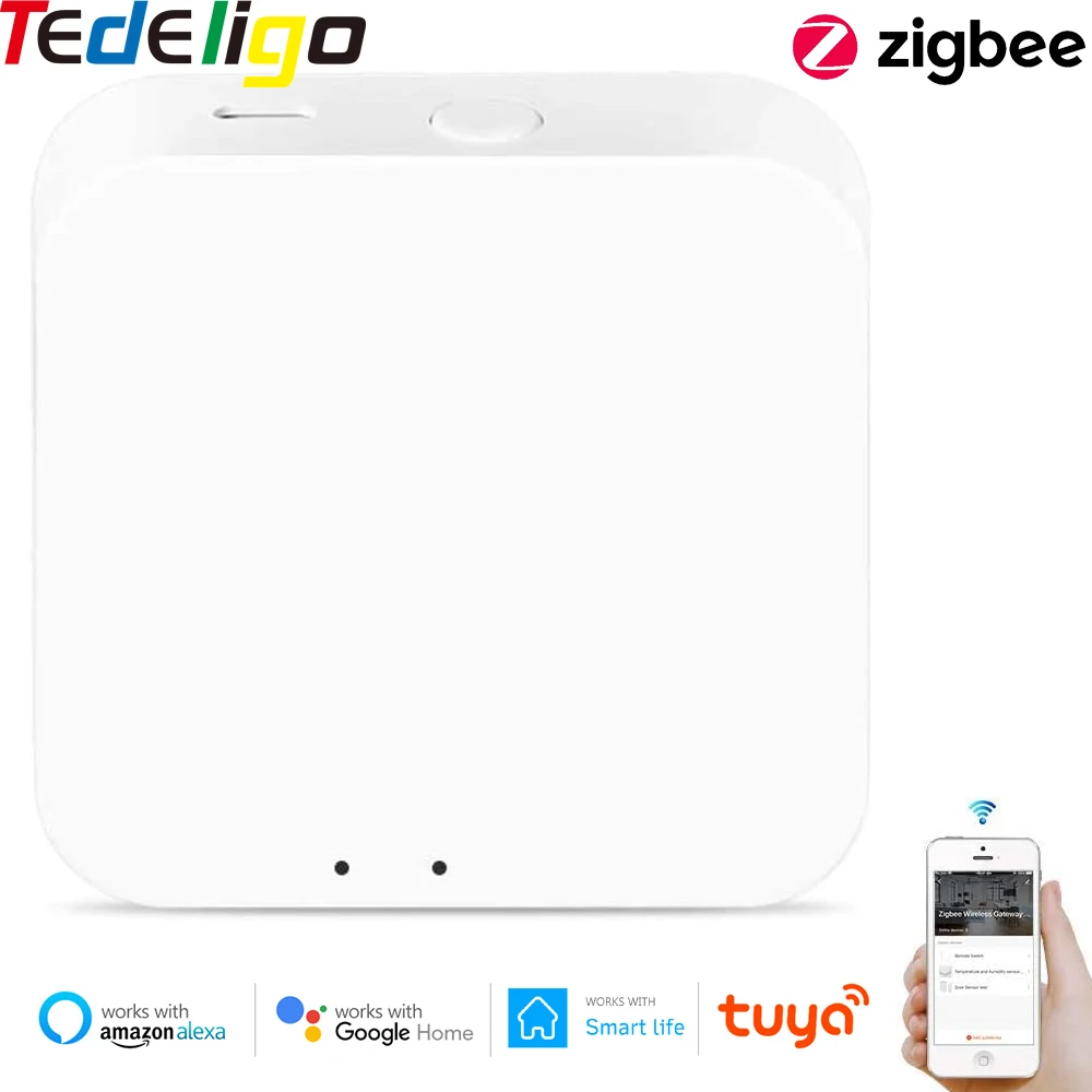 

Zigbee Gateway Tuya умный концентратор Zigbee мост умный жизнь приложение голосовое дистанционное управление беспроводной Малый размер работа с Alexa ...