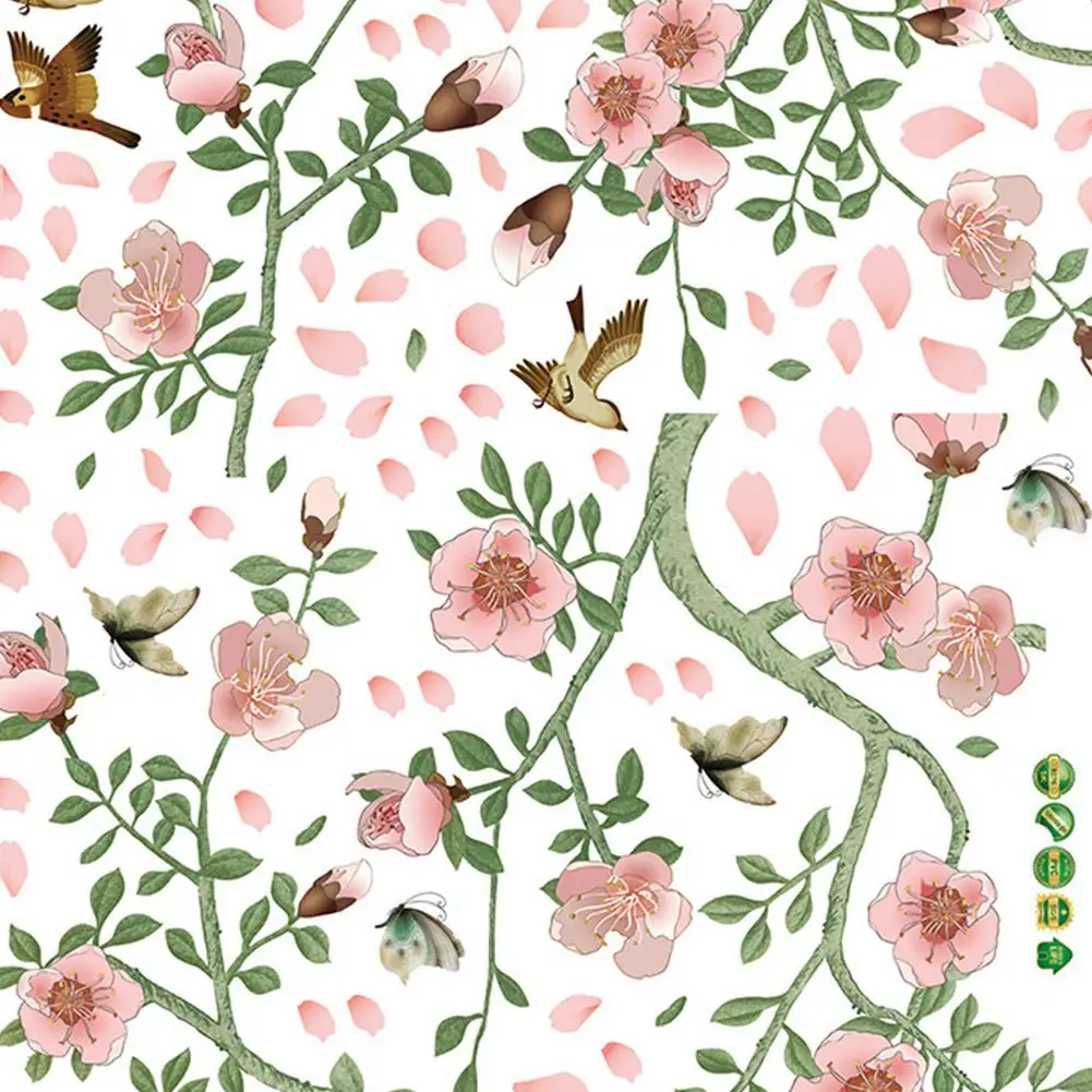 Набор цветов птиц стикер на стену DIY домашний декор для гостиной спальни