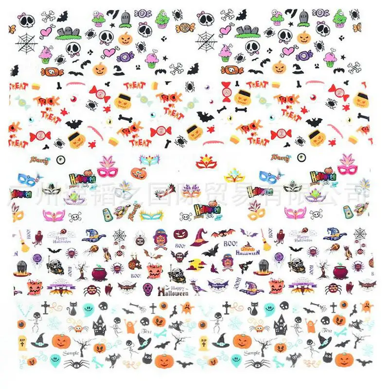 

Pumpkin skull Starry Sky Halloween 3D Nail Art stickers Jewelry Findings Pendant Decoration Accessory DIY Charms Handmade Glitter Nail Stuff