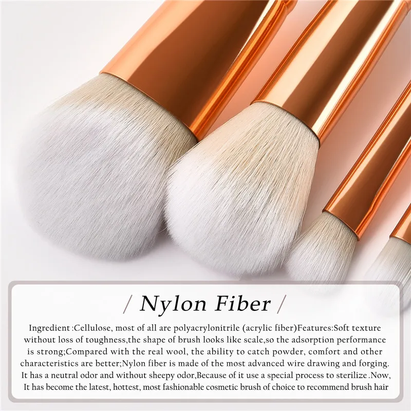 

12pcs Make Up Brush Set White Gold Handle Delicate Makeup Brushes Powder Foundation Contour and Eye Brushes