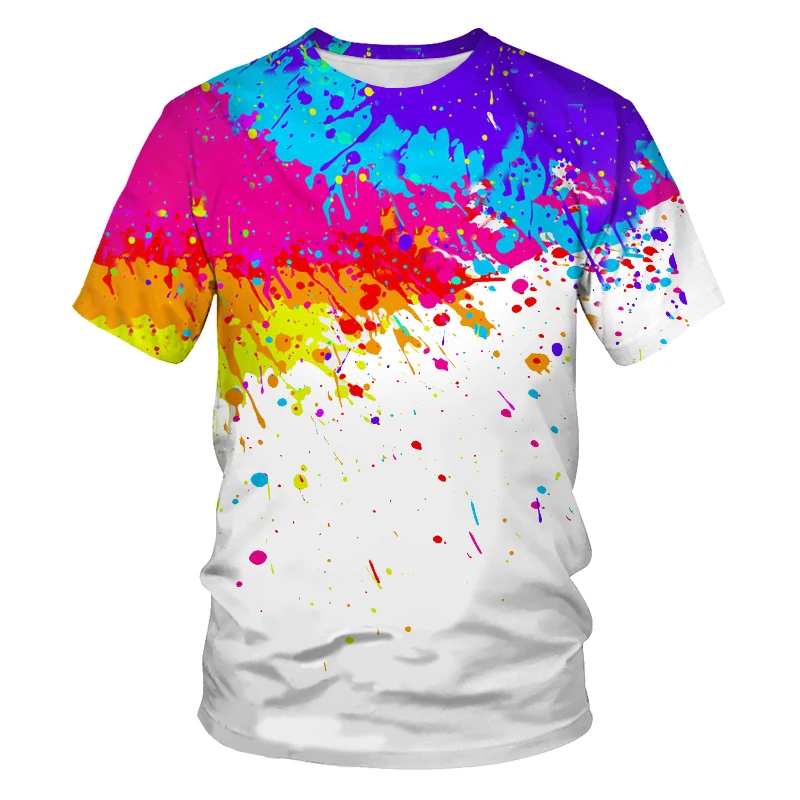 

2021 Summer Men's 3D Printing Graffiti Painting T-shirt is a new comfortable sports and leisure short sleeve XXS-6XL