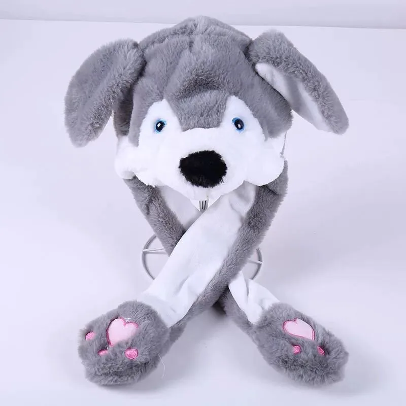 Забавная шапка для женщин мужчин и детей светящаяся милая плюшевая с кроличьими