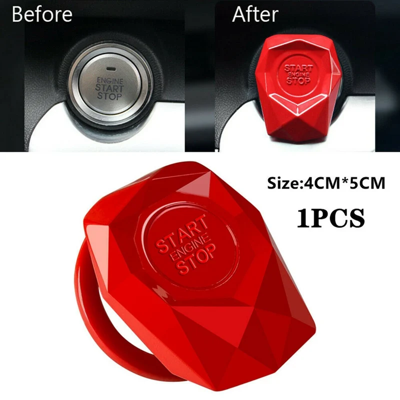 

Universal One-button Start Protection Cover Car Styling Accessories Start Stop Engine Push Button Decorative Cover