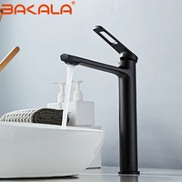 bakala basin faucets solid brass chrome modern bathroom sink faucet single handle washbasin hot cold mixer water tap torneira