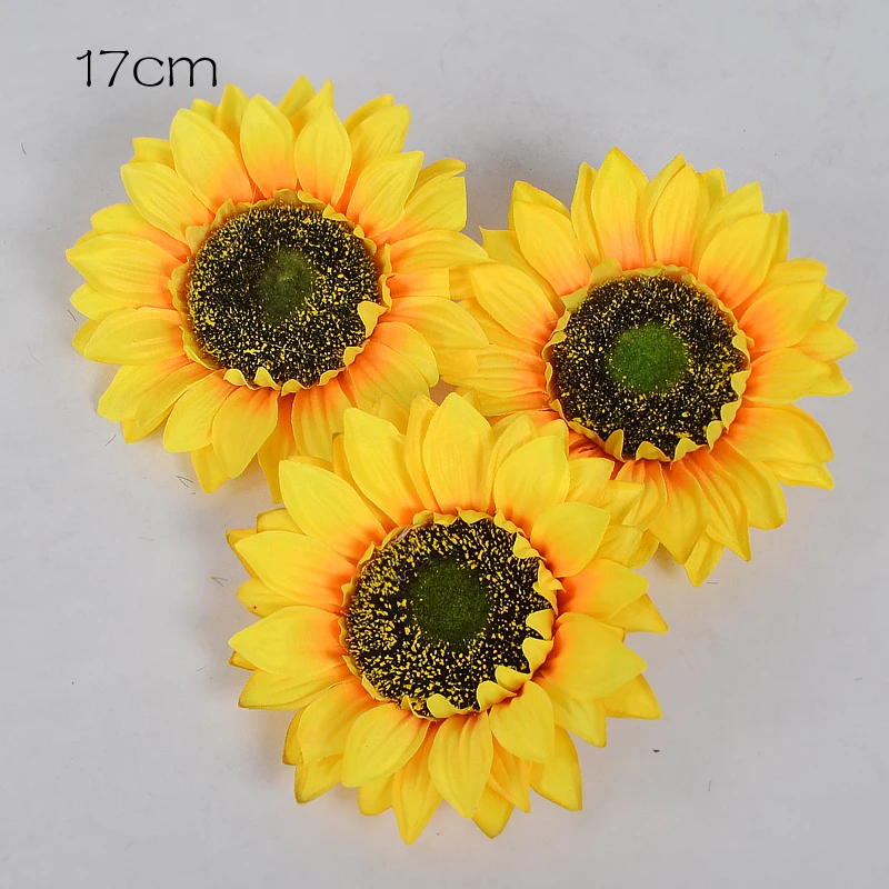 Flone искусственные головки цветов желтый декор в виде подсолнечника Имитация
