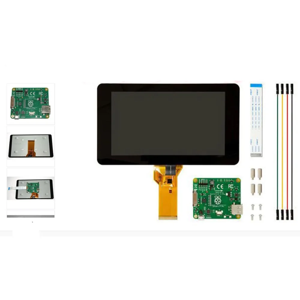 Raspberry Pi 4B/3 Модель B+ Plus/3B официальный 7 дюймов TFT lcd сенсорный экран монитор дисплей для Raspberry pi 3B/3B+/4B