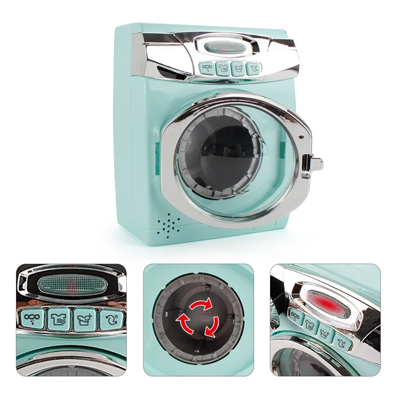 Children Kitchen Toy Simulation Washing Machine Bread Maker Oven Microwave Girls Play House Role Interactive Game Xmas GIft | Игрушки и