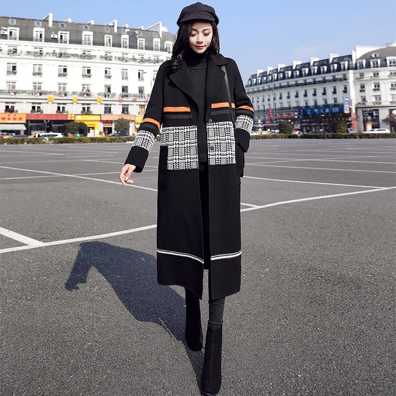 

KMETRAM Fashion Wool Coat Female Jacket Autumn Winter Jacket Women Clothes 2020 Vintage Warm Long Woolen Coat Manteau Femme MY