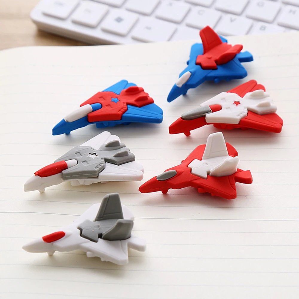 2 Pcs/lot Creative Airplane Children Eraser Student Stationery Rubber Correction Supplies Kids Cute Toy Gift | Канцтовары для офиса