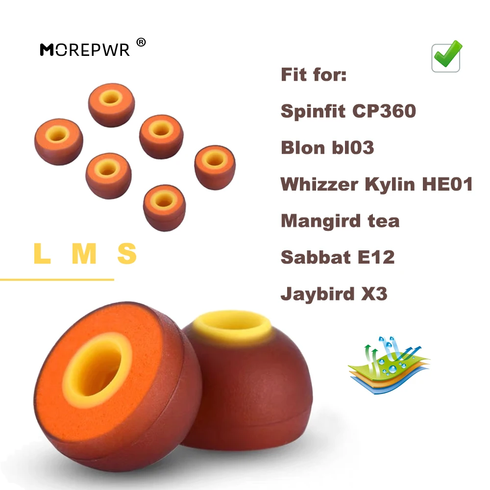 Сменные Силиконовые амбушюры для Spinfit CP360 Blon bl03 Whizzer Kylin HE01 Mangird tea Sabbat E12 Jaybird x3