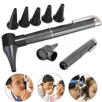 1 set professional otoscope diagnostic pen style flashlight ear examination mirror medical nursing staff use for ear care new