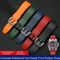 curved end rubber silicone watch bands for omega watch at150 mastersea 007 for seiko strap brand watchband20mm 22mm 24mm