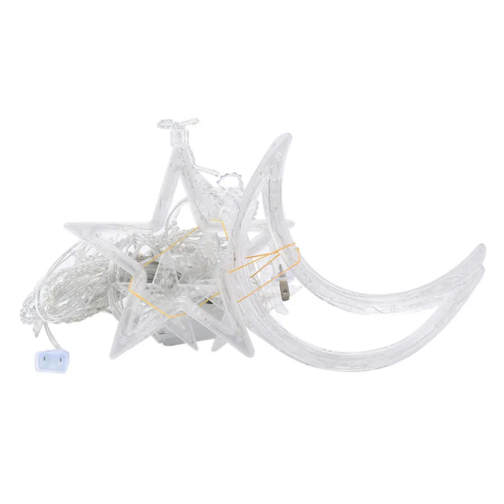 

3.5m Star Moon Fairy LED Curtain String Lights Garland Wedding Decorative Lamp Christmas Wedding LED Light Party Home Decor