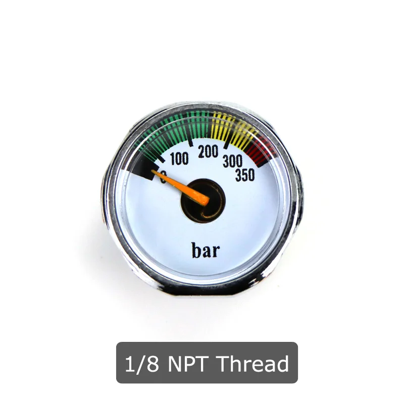 NPT Thread Пейнтбольный Воздушный пистолет Airsoft PCP Air Rifle Мини манометр 350 бар Air Acessorios 1/8npt-серебристый - Цвет: NPT Thread