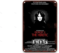 fikr exorcist ii the heretic 1977 metal plate decor wall decal tin sign poster wall art for decorating almost all places such