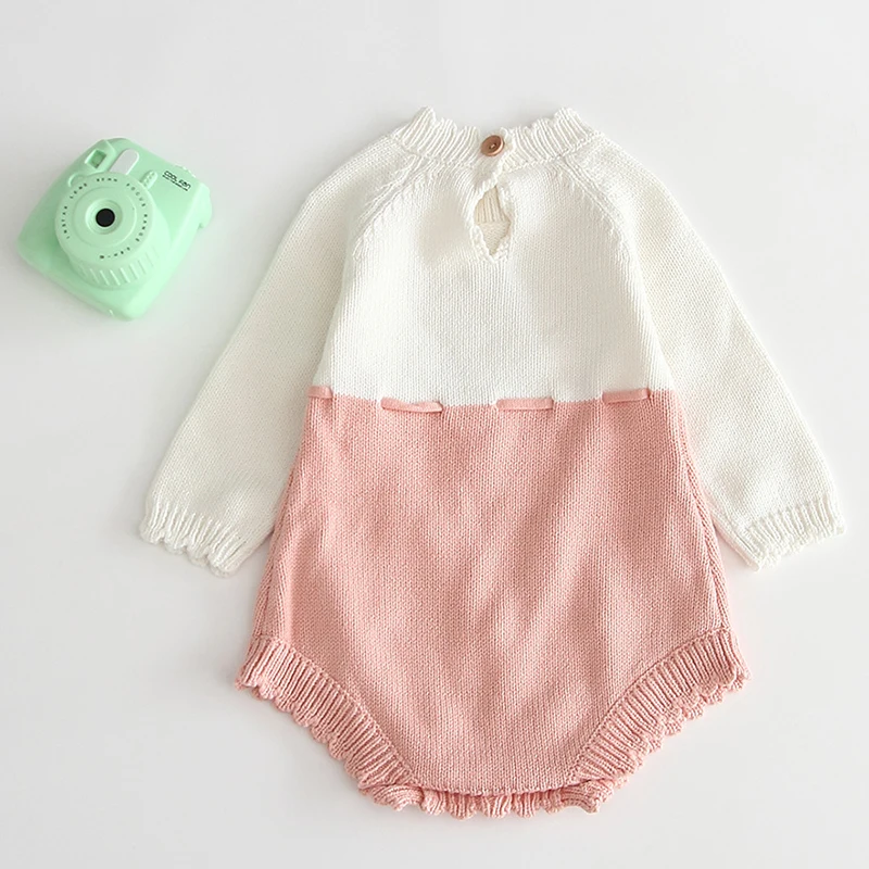 

Newborn Baby Girls Boy Rompers Toddler Jumpsuit Girls Candy Color Knitted Baby Clothes Infant Boy Overall Children Outfit Romper