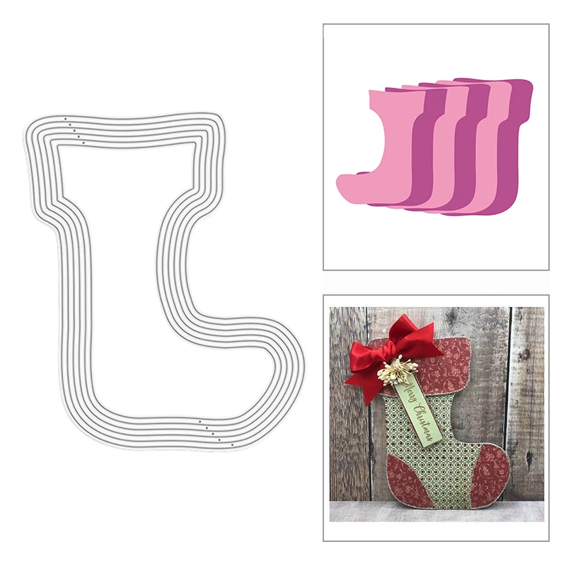 

New DIY Nested Socks Frame 2021 No Stamps Embossing Craft and Metal Cutting Dies for Paper Making Card Scrapbooking Decoration